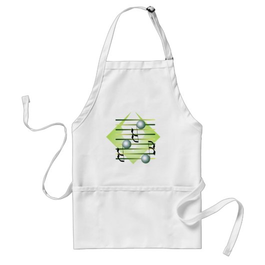 Muziek met Apron Kitchen die Tsjetsjeense muzikant Standaard Schort (Voorkant)