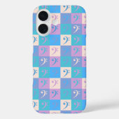 Muziek met basssleutel pastel patroon Case-Mate iPhone case (Achterkant)