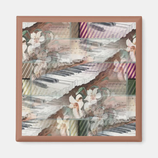 Muziek met Bloemen Magnet