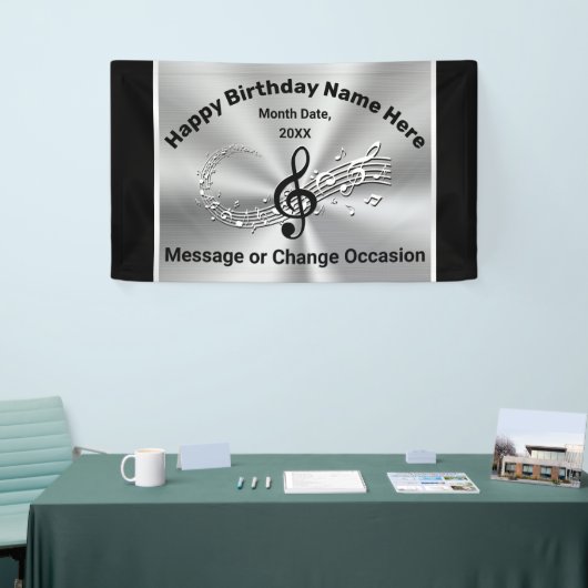 Muziek met de naam Birthday Party, elke gelegenhei Spandoek (Beurs)