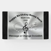 Muziek met de naam Birthday Party, elke gelegenhei Spandoek (Horizontaal)