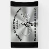 Muziek met de naam Birthday Party, elke gelegenhei Spandoek (Verticaal)