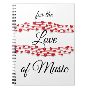 Muziek met een muzikaal hart "Voor de liefde van m Notitieboek