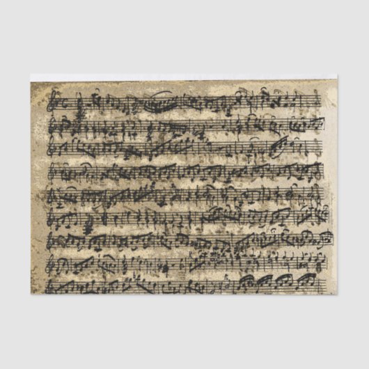  muziek met een vervormd Gold-blad Tissuepapier (Voorkant)