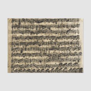 muziek met een vervormd Gold-blad Tissuepapier