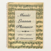 Muziek met handschrift Manuscript Editable Planner (Voorkant)
