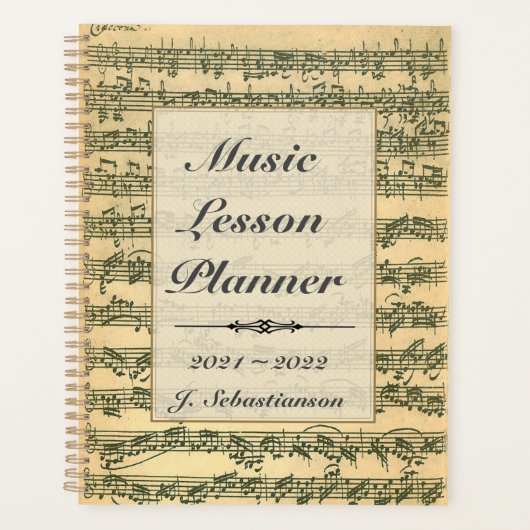 Muziek met handschrift Manuscript Editable Planner (Voorkant)