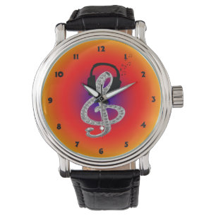 Muziek met headset horloge