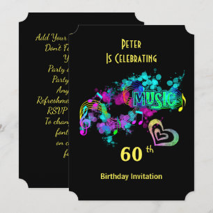 Muziek met hoogmoed gepersonaliseerde feest kaart