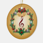 Muziek met kerstmis Treble Clef Ornament Gift (Links)