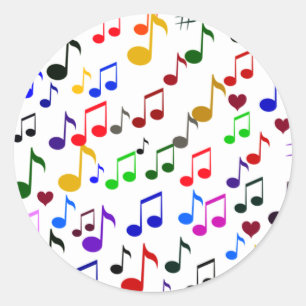 Muziek met Liefde_ Ronde Sticker