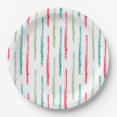 Muziek met multikleurentapes papieren bordje (Voorkant)