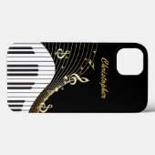 Muziek met piano-toetsenbord Case-Mate iPhone case (Achterkant (horizontaal))