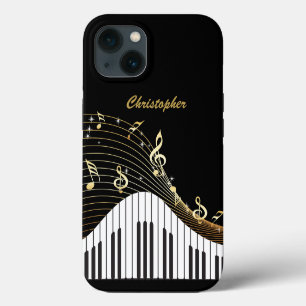 Muziek met piano-toetsenbord iPhone 13 hoesje
