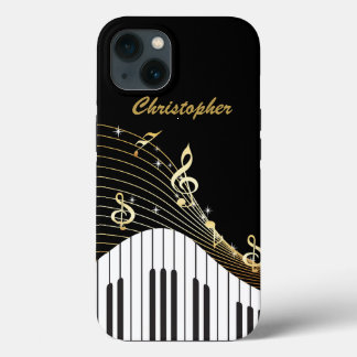 Muziek met piano-toetsenbord iPhone 13 hoesje