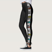 Muziek met piano-toetsenbord leggings (Links)