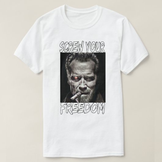 Muziek met retro schroop uw vrijheid met goede ge t-shirt (Design voorkant)