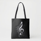 Muziek met vioolsleutel tote bag (Voorkant)