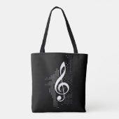 Muziek met vioolsleutel tote bag (Achterkant)