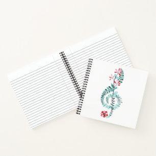 Muziek met Waterverf Treble Clef Notitieboek