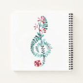 Muziek met Waterverf Treble Clef Notitieboek (Achterkant)