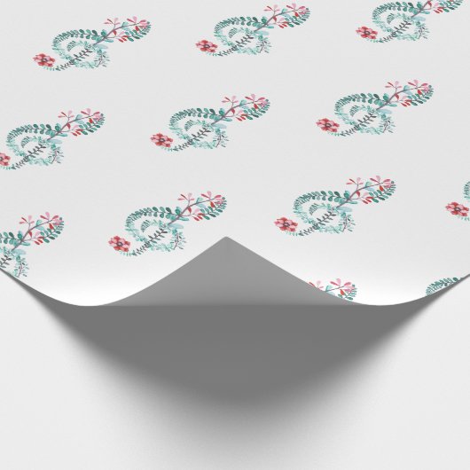 Muziek met Waterverf VerTreble Clef Pattern Cadeaupapier (Hoek)