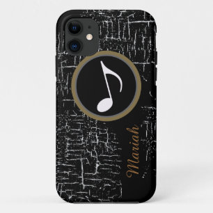 muziek met zwarte nood op maat Case-Mate iPhone case