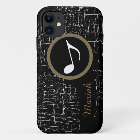 muziek met zwarte nood op maat Case-Mate iPhone case (Achterkant)