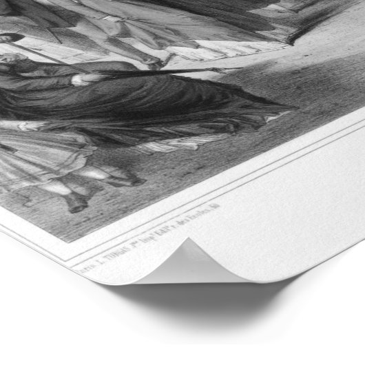 Muziek, militair concert in een publieke tuin poster (Hoek)