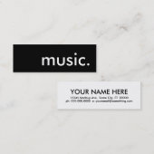 muziek. mini visitekaartje (Voorkant / Achterkant)