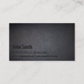 Muziek minimalistisch vervette tekst donker visitekaartje (Achterkant)