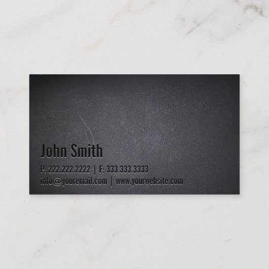 Muziek minimalistisch vervette tekst donker visitekaartje (Achterkant)