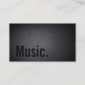 Muziek minimalistisch vervette tekst donker visitekaartje (Voorkant)