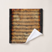 Muziek-minnaar muziek-op-vellen bad handdoek (Wasdoekje)