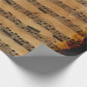 Muziek-minnaar muziek-op-vellen cadeaupapier (Hoek)