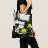 muziek, Miss Traumerei die Piano speelt, Reed Tote Bag (Dichtbij)