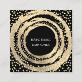 Muziek Mode Blogger Black voor Event Planner Vierkante Visitekaartje (Voorkant)