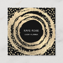 Muziek Mode Blogger Black voor Event Planner Vierkante Visitekaartje