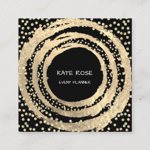 Muziek Mode Blogger Black voor Event Planner Vierkante Visitekaartje