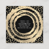 Muziek Mode Blogger Black voor Event Planner Vierkante Visitekaartje (Achterkant)