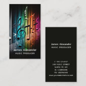 Muziek Modern Trendy Stylish Music Producer Visitekaartje (Voorkant / Achterkant)