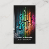 Muziek Modern Trendy Stylish Music Producer Visitekaartje (Voorkant)