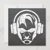 Muziek moderne DJ EDM-partijuitnodiging Kaart (Achterkant)