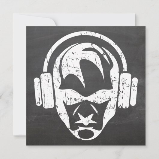 Muziek moderne DJ EDM-partijuitnodiging Kaart (Achterkant)