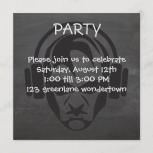 Muziek moderne DJ EDM-partijuitnodiging Kaart