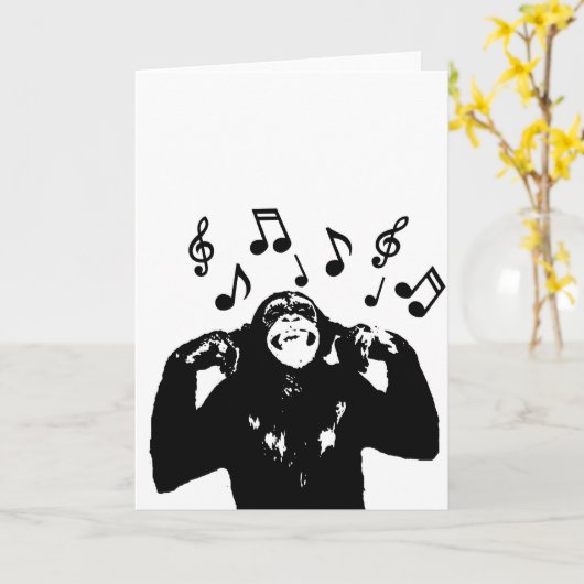 muziek monkeymonkey kaart (Gele Bloem)