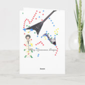 Muziek Montage Red Wenskaart Kaart (Achterkant)