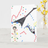 Muziek Montage Red Wenskaart Kaart (Gele Bloem)