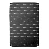 Muziek Motif Melting Treble Clef White en Black Badmat (Voorkant Verticaal)