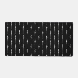 Muziek Motif Melting Treble Clef White en Black Bureaumat
